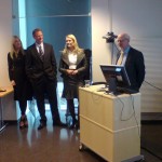 Á myndinni eru Jón Bjarnason, Árni Múli Jónasson og Helga Sigurrós Valgeirsdóttir